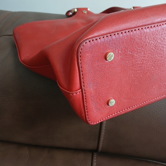 Tory Burch Bombe Leather Top‎ Handle Tote - Picture 13 of 16